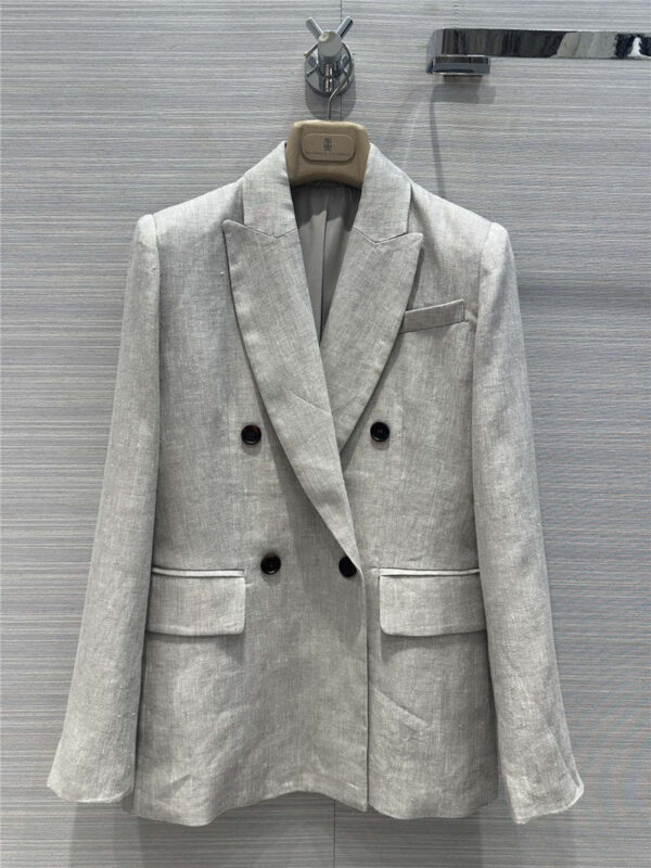 BC herringbone cotton and linen blazer replica clothing