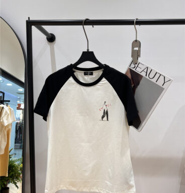 chanel secondhand hand-painted raglan T-shirt replica clothes