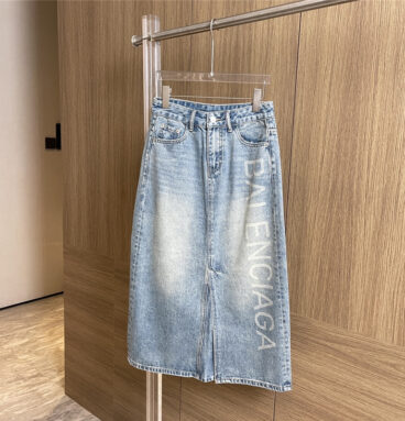 Balenciaga printed denim skirt replica designer clothes