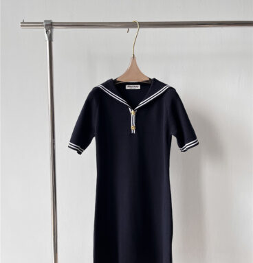 miumiu navy knitted dress replica designer clothes