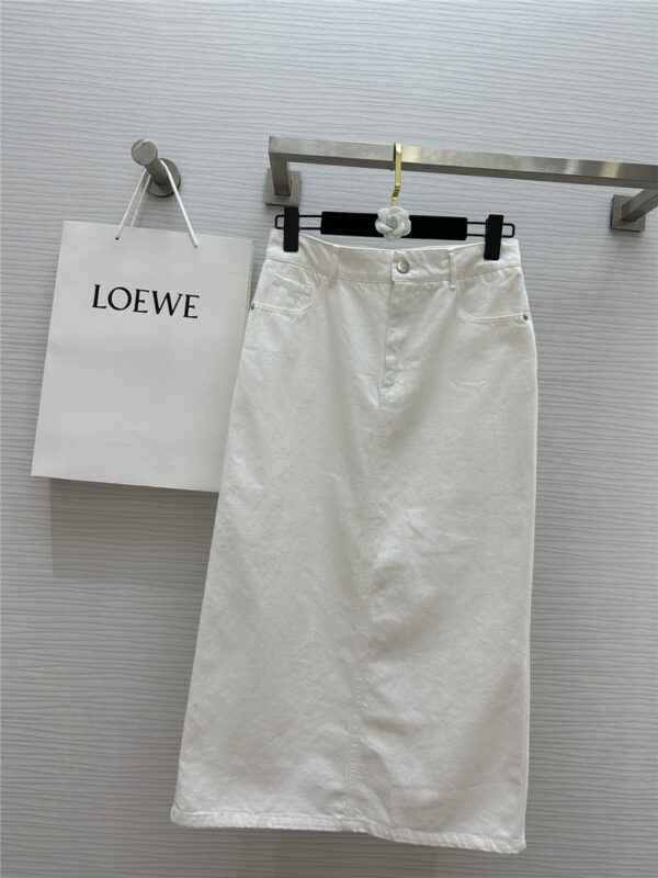 loewe denim skirt with slit design replica d&g clothing