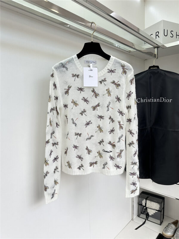 dior embroidered dragonfly sweater replica d&g clothing