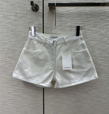 Givenchy white denim shorts replica designer clothes