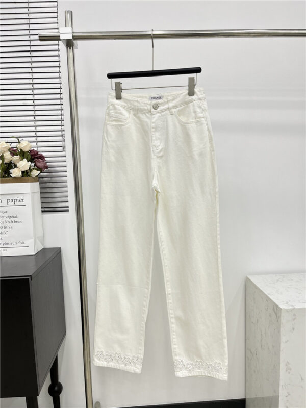 chanel hollow camellia jeans replica clothing sites