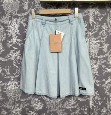 miumiu sky blue pleated skirt replica clothing sites