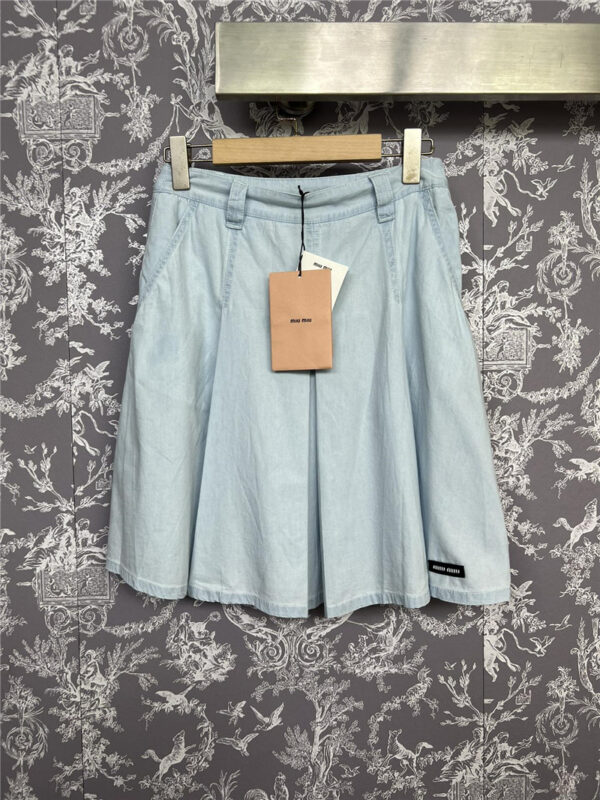 miumiu sky blue pleated skirt replica clothing sites