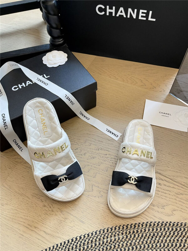 chanel thick bottom bow slippers best replica shoes website