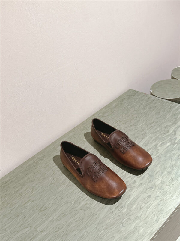 miumiu distressed round toe shoes margiela replica shoes