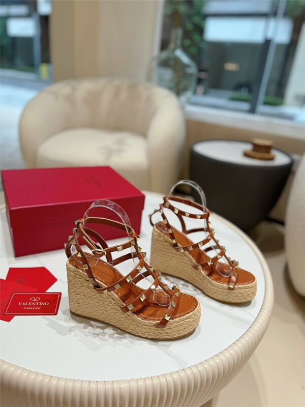 valentino woven wedge sandals best replica shoes website