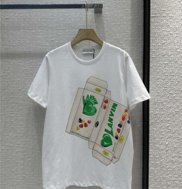 LANVIN printed T-shirt cheap designer replica clothes