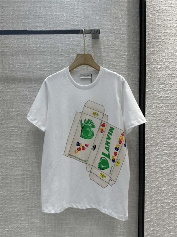 LANVIN printed T-shirt cheap designer replica clothes