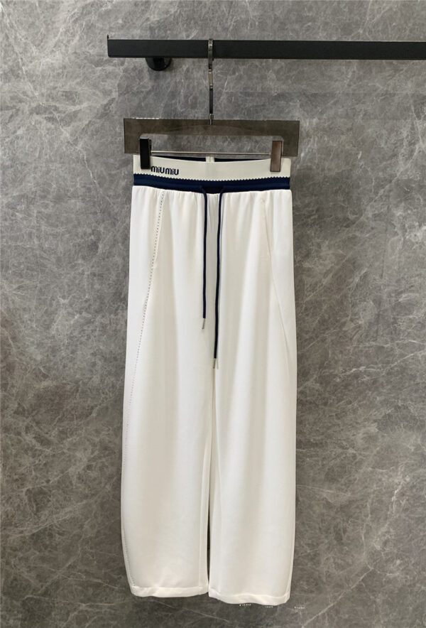 miumiu elastic waist casual pants replicas clothes
