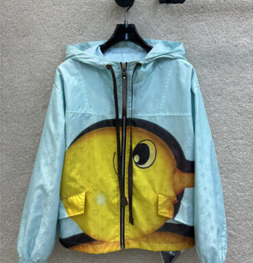 louis vuitton LV hooded windbreaker jacket replica clothing