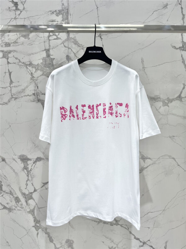 Balenciaga pure cotton round neck short sleeve replica clothing