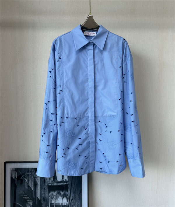 valentino lace flower embroidered shirt replica d&g clothing