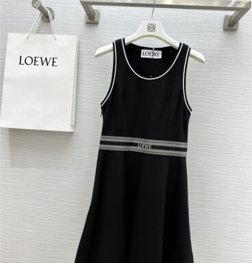 loewe logo elastic waist sleeveless dress replica clothing