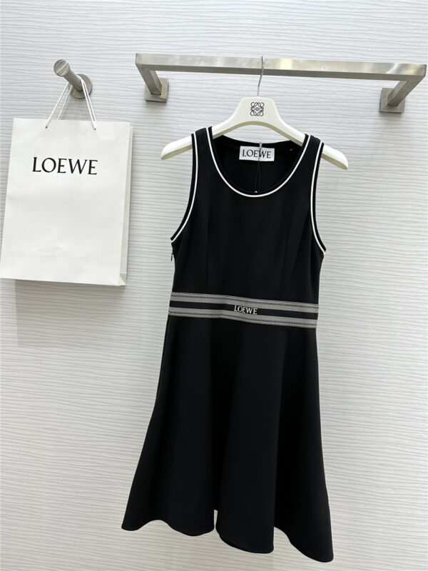 loewe logo elastic waist sleeveless dress replica clothing