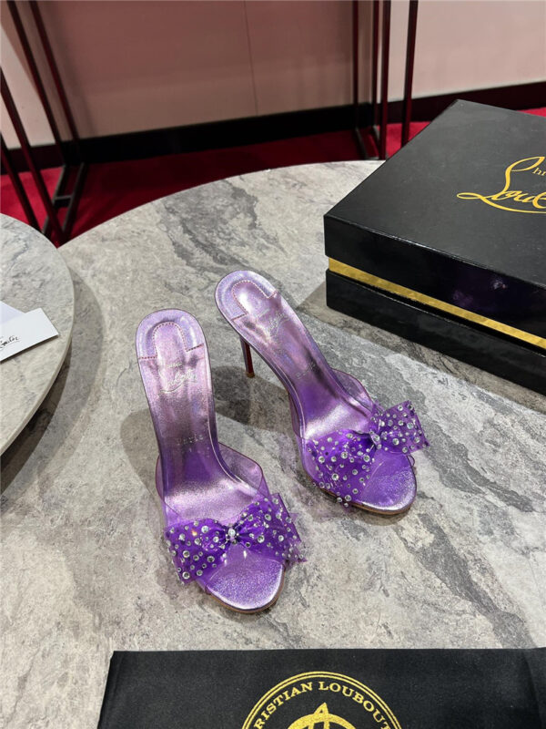 Christian Louboutin film butterfly slippers replica designer shoes