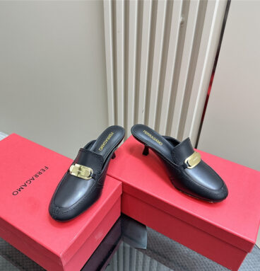 Salvatore Ferragamo cat heel mules margiela replica shoes