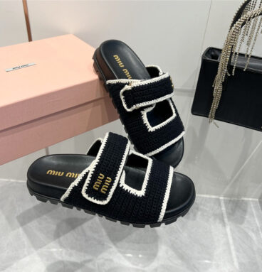 miumiu two strap velcro slippers best replica shoes website