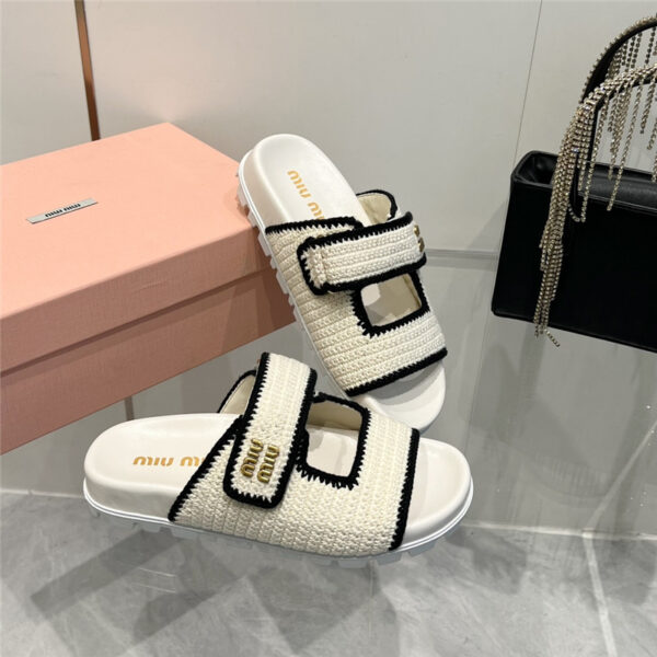 miumiu two strap velcro slippers best replica shoes website