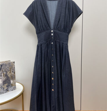 dior original blue denim dress replica designer clothes