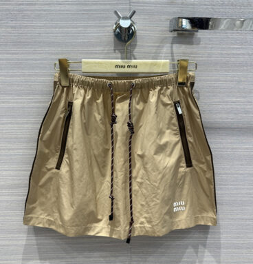 miumiu silk sports style short skirt replica clothes