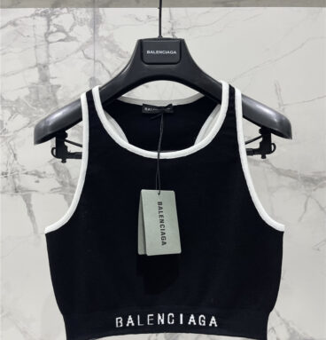 Balenciaga letter jacquard sports vest replica clothing