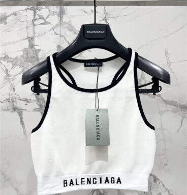 Balenciaga letter jacquard sports vest replica clothing