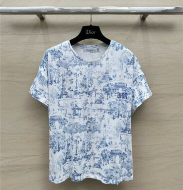 dior parent-child series limited print T-shirt replica clothing