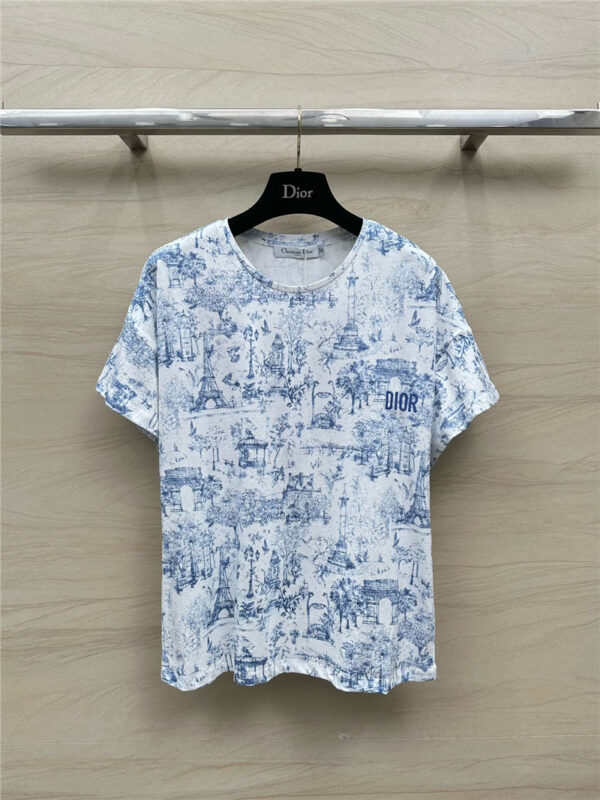 dior parent-child series limited print T-shirt replica clothing