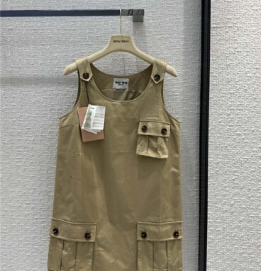 miumiu work pocket vest dress replica clothes