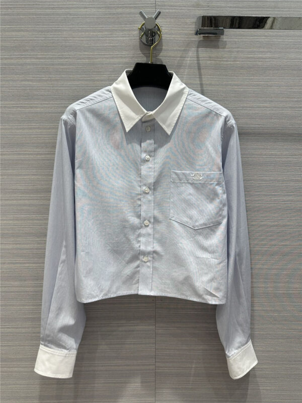 celine sky blue striped shirt replica designer clothes