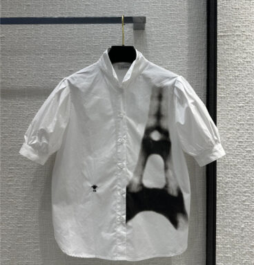 dior printed short sleeve shirt replica designer clothes