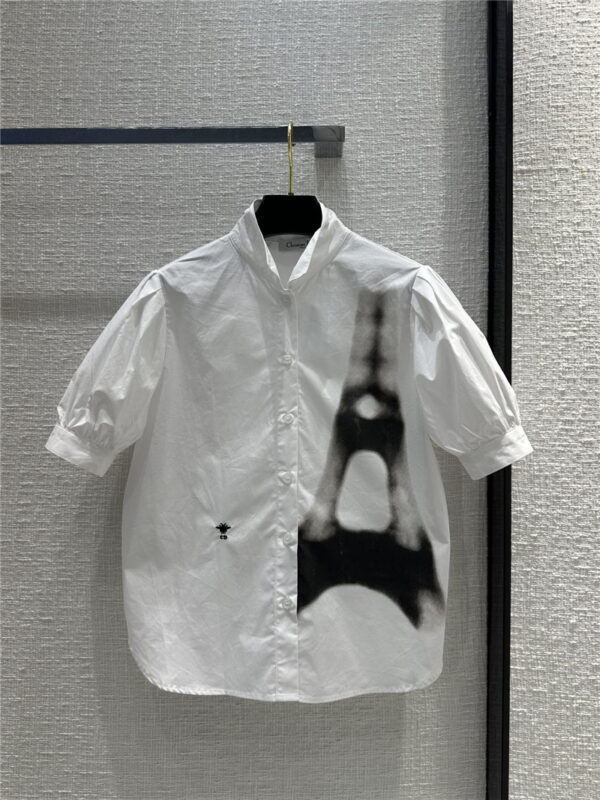 dior printed short sleeve shirt replica designer clothes