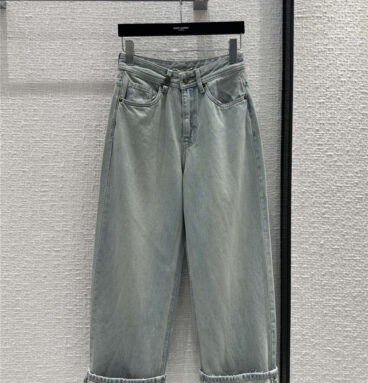 YSL rolled hem jeans replica clothes