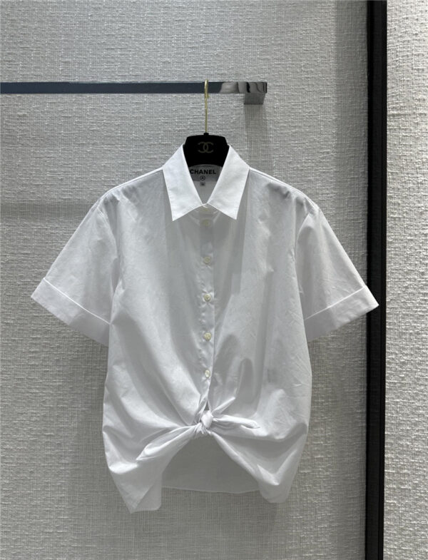 chanel rolled hem short-sleeved shirt replicas clothes