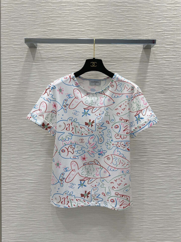 chanel printed letter logo T-shirt replica designer clothes