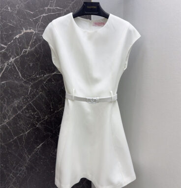 valentino V-shaped belt short-sleeved dress replica clothes
