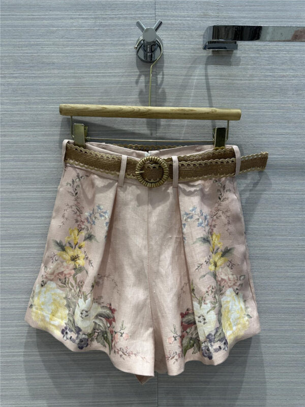 zimm linen cotton high waist shorts replica designer clothes