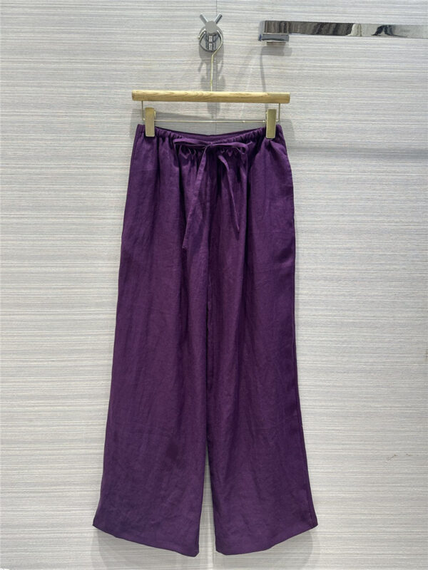 the row cotton and linen straight wide-leg pants replica clothing