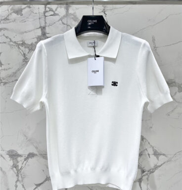 celine lapel embroidered logo short sleeve replica d&g clothing