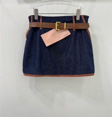 miumiu patchwork leather skirt replica designer clothes