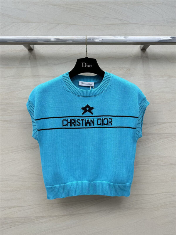 dior half sleeve knitted sweater replica d&g clothing