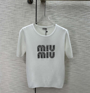 miumiu knitted short-sleeved replica clothing