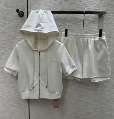 miumiu hooded jacket + small hot pants set replica clothing sites