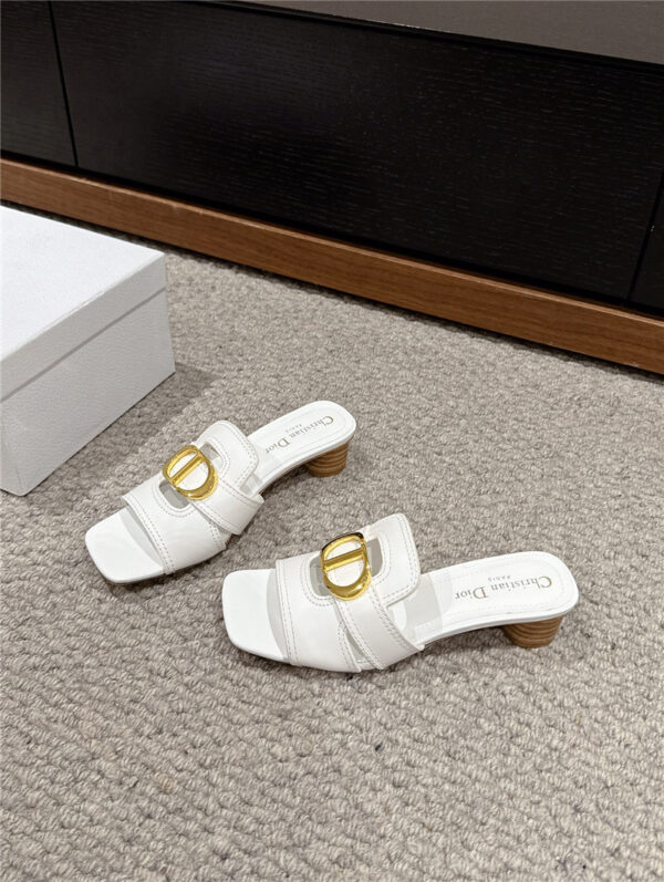 dior CD metal letter hollow slippers best replica shoes website