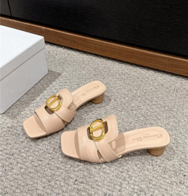 dior CD metal letter hollow slippers best replica shoes website