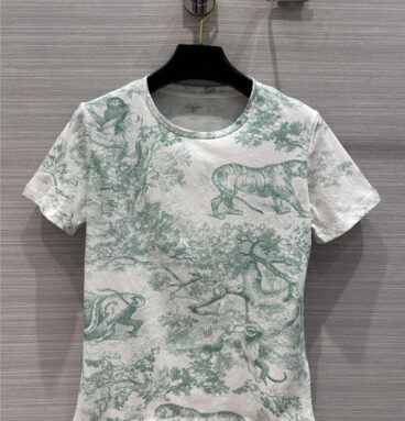 dior positioning print t-shirt cheap replica designer clothes
