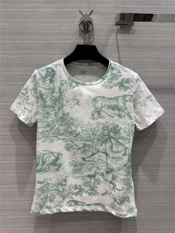 dior positioning print t-shirt cheap replica designer clothes